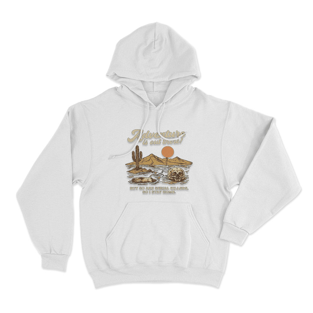 Adventure Is Out There Unisex Hoodie White Adventure Is Out There Unisex Hoodie White