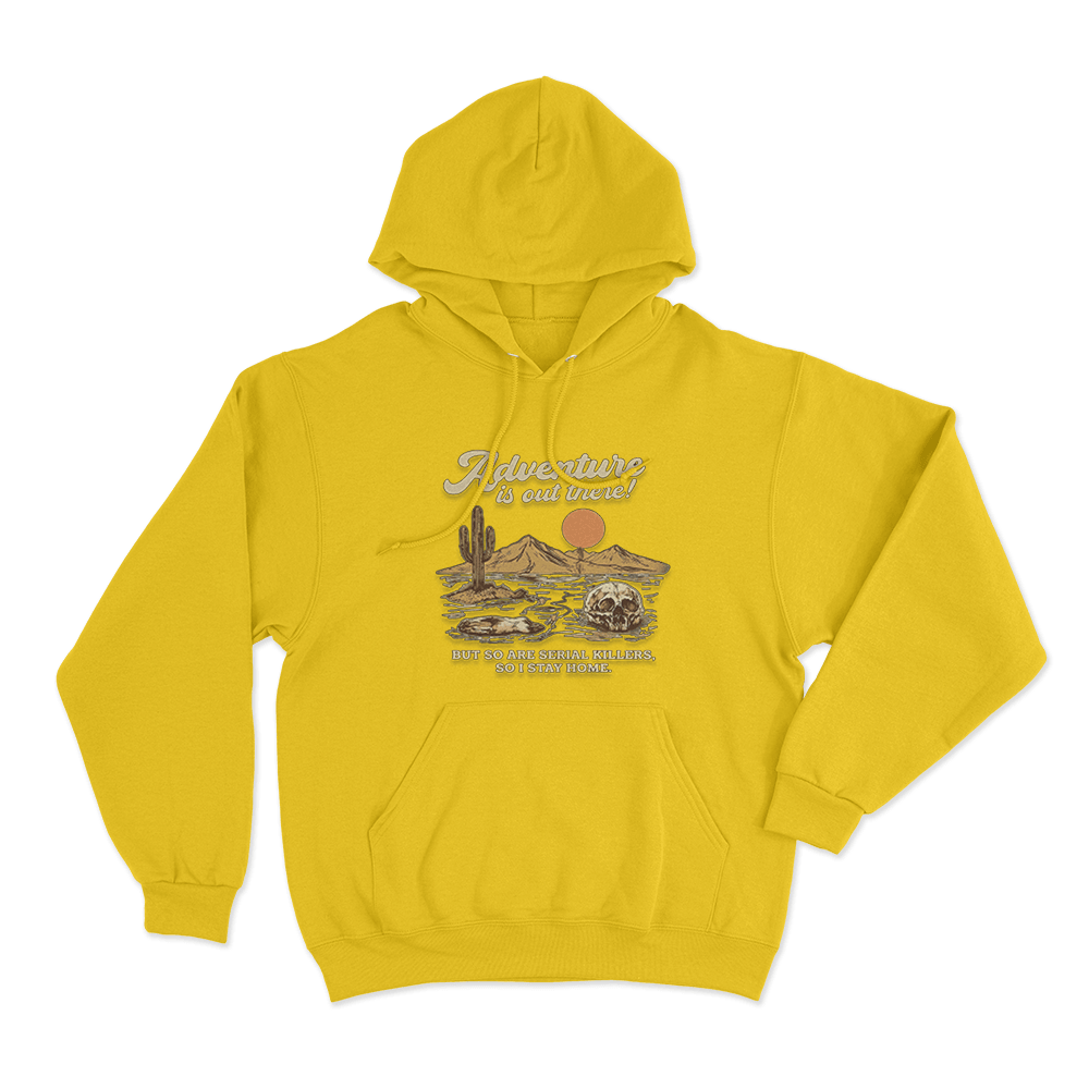 Adventure Is Out There Unisex Hoodie Yellow Adventure Is Out There Unisex Hoodie Yellow