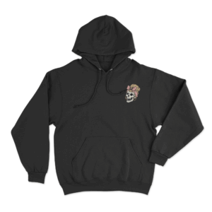 Bow Skull Unisex Hoodie Black