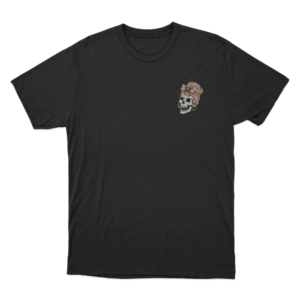 Bow Skull Unisex T Shirt Black