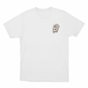 Bow Skull Unisex T Shirt White