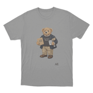 True Crime Bear Unisex T Shirt Grey