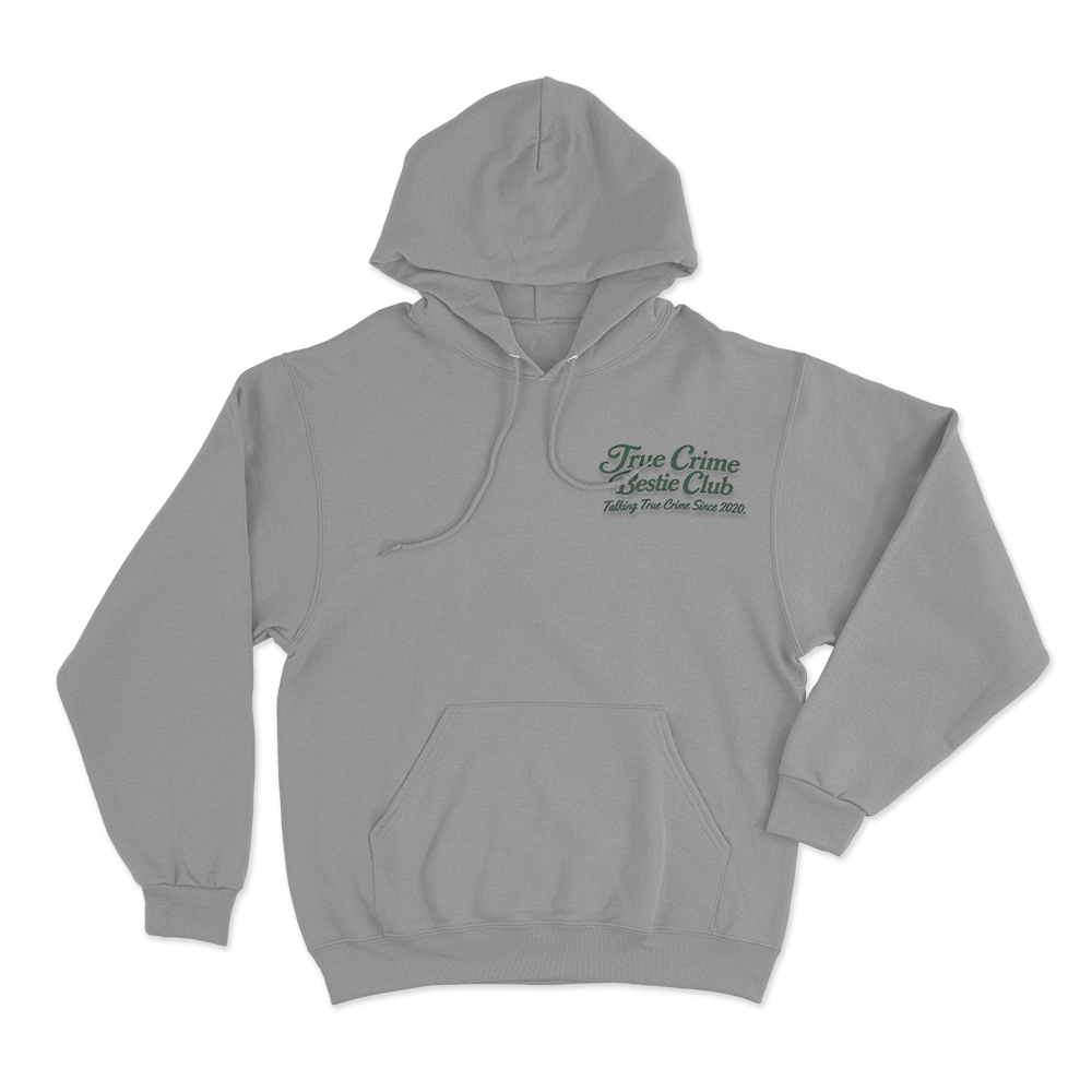 True Crime Bestie Club Unisex Hoodie Grey True Crime Bestie Club Unisex Hoodie Grey