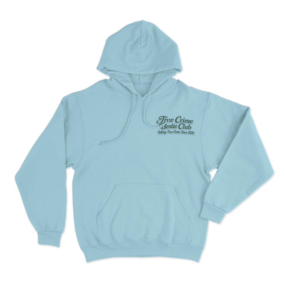 True Crime Bestie Club Unisex Hoodie Sky Blue True Crime Bestie Club Unisex Hoodie Sky Blue
