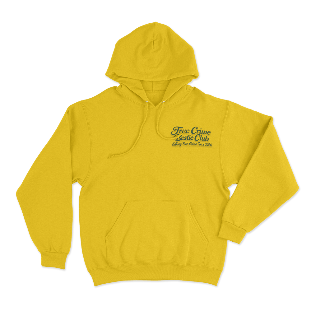 True Crime Bestie Club Unisex Hoodie Yellow True Crime Bestie Club Unisex Hoodie Yellow