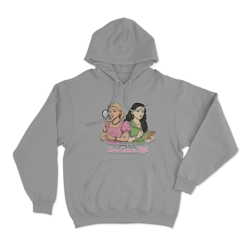 True Crime Bff Unisex Hoodie Grey True Crime Bff Unisex Hoodie Grey