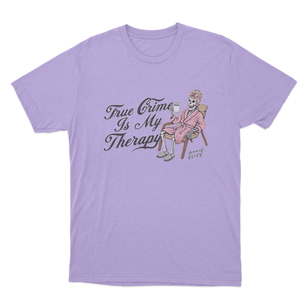 True Crime Is My Therapy Unisex T Shirt Purple True Crime Is My Therapy Unisex T Shirt Purple